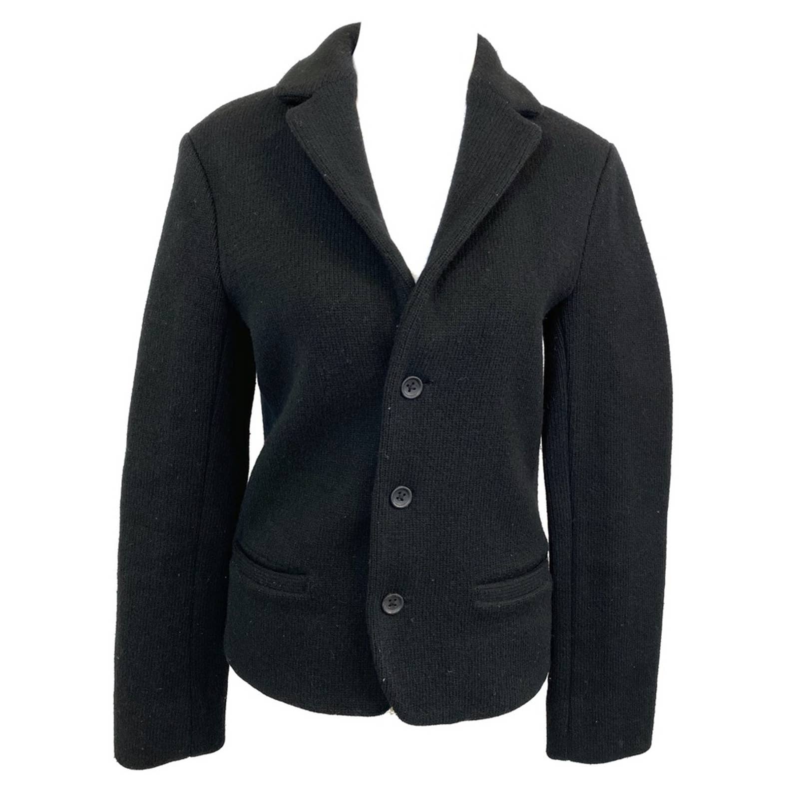 34. Marc By Marc Jacobs Wool Black Pea Coat Jacket S